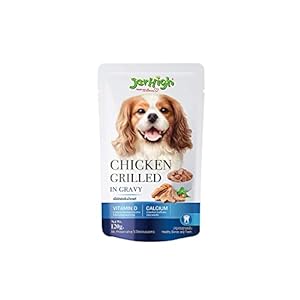Jerhigh Wet Dog Food for All Life Stages, Human Grade High Protein Chicken, Gravy Grilled Chicken (Pack of 12)