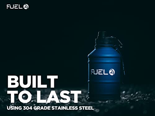Image of Fuel24 1.3L /2.2L Water Bottle Metal - STRONG, Drop & Leakproof BPA free 1L 2L Water Bottle Stainless Steel (2 Litre) - Large Gym Bottles for Men, Sports Bottle, Travel, Hiking Water Bottle