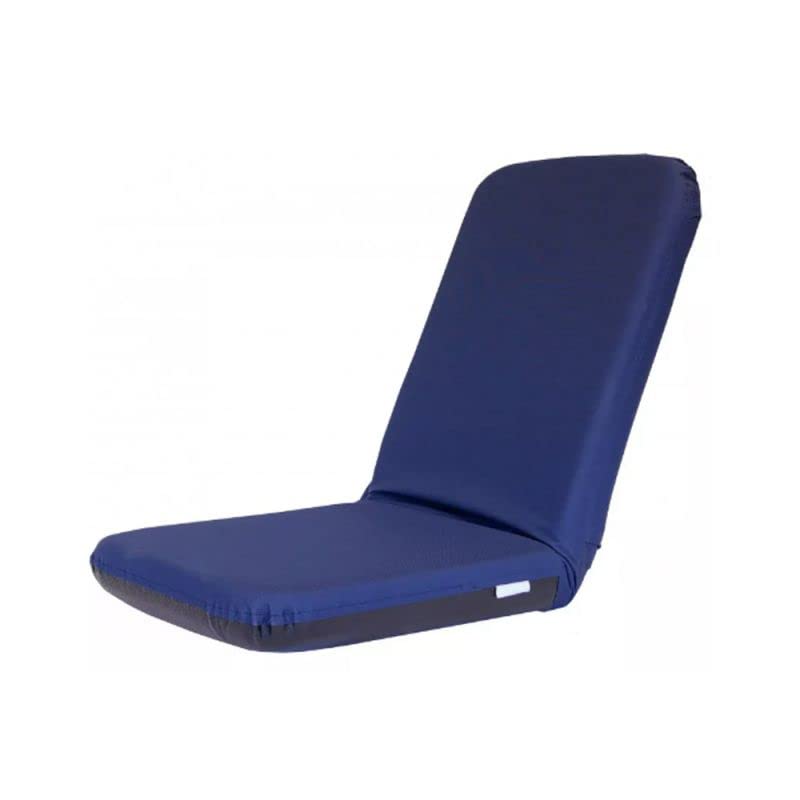 Siège inclinable autoportant Kactus Bleu – Dossier réglable 6 positions – Assise rembourrée haute densité – Chaise de sol pliable camping, plage,...