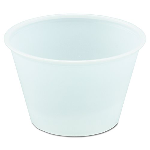 Solo Foodservice Dart P400N 4 oz Translucent PS Portion Container (Case of 2500)