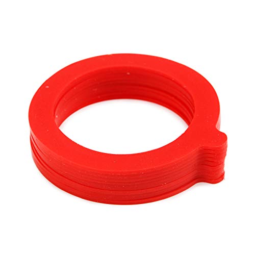 Spesh 10 Pcs Jar Seals Replacement 93x68mm Silicone Sealing Gaskets Airtight Rubber Seal Rings for Clip Top Jars 0.35/0.5/1/1.5/2 Litre(Red) - Image 2