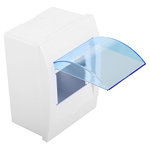 ASHATA Clear Cover 3-4 Ways Circuit Breaker Distribution Box,Leakage Protector Waterproof Indoor Distribution Box,Plastic Transparent Cover Power Distribution Protection Box, for Home/Hotel/Shop