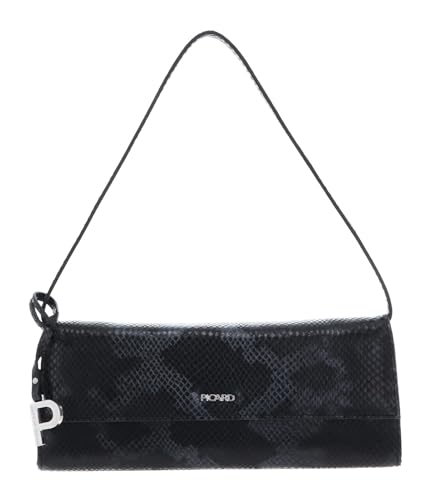 Sac à épaule Picard Auguri noir : pochette élégante en cuir pour femme