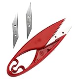 Angoily Edelstahl Stoffschere mit Fadenschneider Langlebige Schneiderschere für Präzises Stoff...