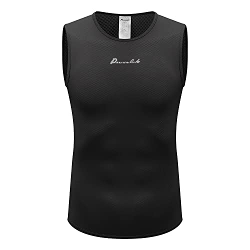 Przewalski Men’s Sleeveless Cycling Undershirt Quick Dry Bike Base Layer Vests Breathable Bicycle Jerseys Biking Tank Tops #TOP1