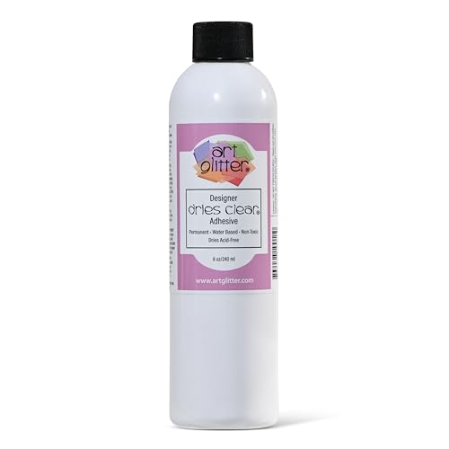 Art Institute Glitter Designer Dries Clear Craft Glue 8oz Refill Bottle Archival Safe Professional Adhesive