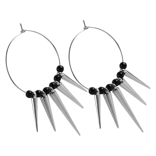 VERDANVERSE Large Hoop Earrings Women Chunky Style Spiked Earrings Hoops Rivet for Women Fashion Costume Jewelry