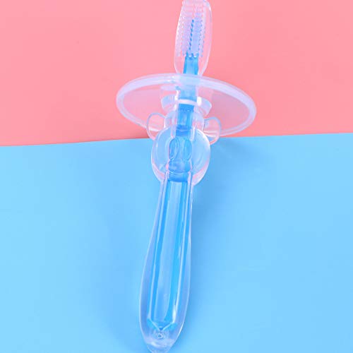 Conjunto de escova de dentes de silicone para bebês, escova de dentes para bebês, escova de dentes d