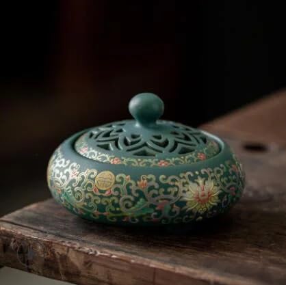 Amazon.com: Incense Stick Holder Large Enamel Carved Ceramic