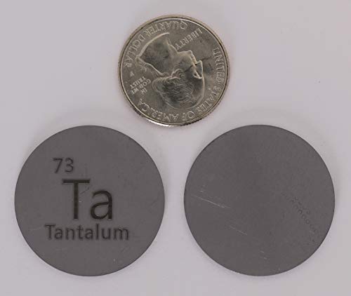 Image of Tantalum (Ta) 32mm Metal Disc for Collection or Experiments