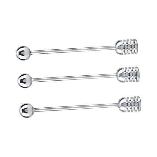 FELTECHELECTR Set of Stainless Steel Honey Dippers Honey Stirrer Syrup Stirrer for Easy Baking