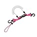 Coiled Lanyard for Cameras and Diving Gear with Snappy Clip, Pink B, 27 x 2.5cm