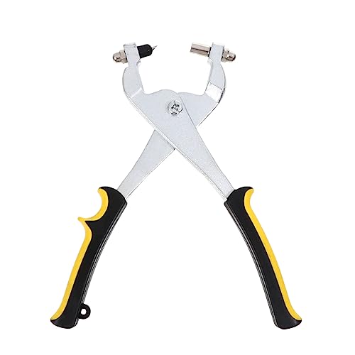 BEBEMOKO Leather Hole Punch Pliers Heavy Duty Alloy Steel Punching Tool for Leather Belts and Spring Action Design for Easy One Handed Use Ergonomic Non Slip Handle