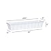 Root & Vessel Poly-Pro Plastic Flower Box Planter, White, 30-Inch