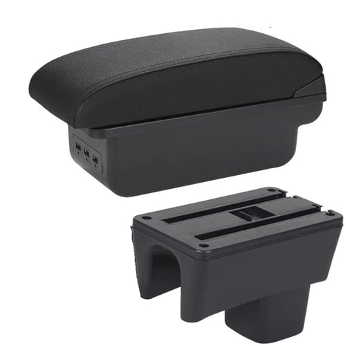 車用アームレスト内装詳細収納ボックス改造パーツに適合するスズキに適合するスイフト用 2005 2006 2007 2008 2009 2010 2011-2023 コンソール(B2 Black line)