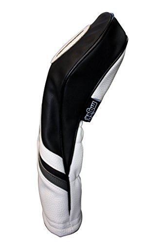 Golf Headcovers Black And White Leather Style 1, 3, 5, X Driver And Fairway Head Covers Fits 460Cc Drivers #TOP2