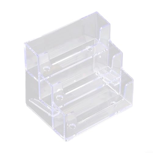 Étui de rangement transparent pour cartes de visite avec disposition à plusieurs niveaux pour les expositions permettant un tri et une distribution efficaces...