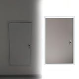 Specifiche versatili: disponibile in più dimensioni: lunghezza 25–170 cm, larghezza 25–90 cm. Opzioni colore telaio: bianco o nero. profondità di installazione: 3,5 cm, larghezza telaio: 1,7 cm, personalizzabile in base alle esigenze del progetto. Pannelli delle porte: grigi.