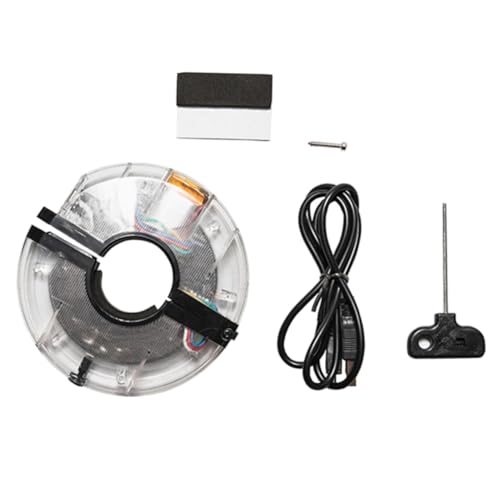 Mikikit 1Pc USB Rechargeable Bike Light LED Wheel Warning Light for Enhanced Bike Spokes Long Battery Life Hours