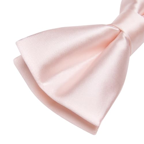 Image of YourTies Bow Ties for Men Pre-Tied Adjustable Bow Tie Coloful Satin Bowtie | Satin Clip-on Bowties,Solid Color Striped Paisley,Woven Jacquard,Formal Casual Wedding Business Party Prom,Tuxedo,Gift Box
