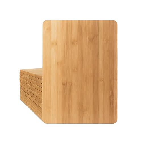 Set de 12 tablas de cortar de bambú 38x28 cm miniatura 1