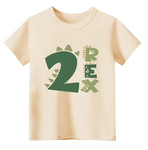 Image of Toddler Boys Girls 2nd Birthday Shirt Outfit for Kids Two Years Old Birthday Gift for Party Short Sleeve Tshirt