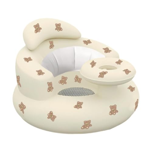 Image of Mammoth Inflatable Baby Seat Sofa Chair for Sitting Support, Infant Floor Seat with Tray & Built-in Air Pump, Soft PVC Baby Feeding Chair for 3-36 Months, Portable Baby Booster Seat