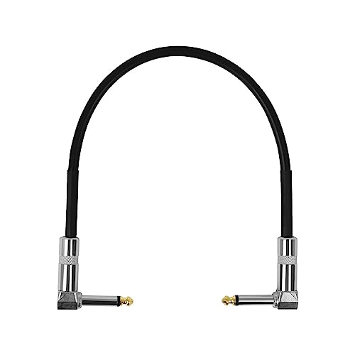Câble de pédale d'effets de guitare 15 cm/30 cm/50 cm Connecteur plat 6,35 mm Prise en cuivre Câble adaptateur ligne tête ronde Tête métallique Câble de guitare