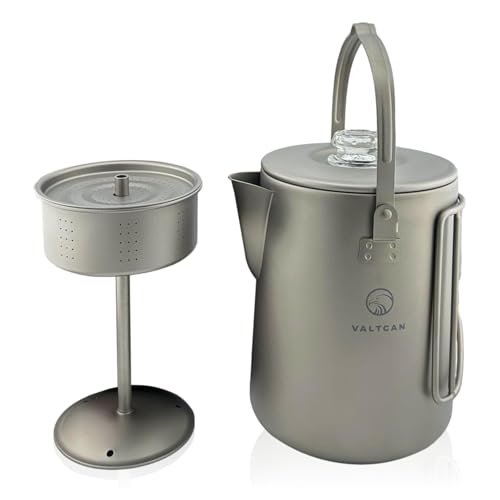 Valtcan Titanium Percolator Coffee Maker 6-Cup, 1.5L