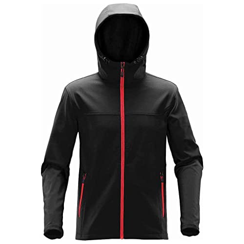 Image of Stormtech Mens Orbiter Hooded Soft Shell Jacket (XXL) (Black/Bright Red)