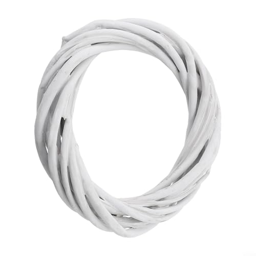 Guirlande de vigne en rotin pour couronne de mariage, vacances, accessoire de photographie et décoration de magasin, ornement en osier blanc (10 cm)
