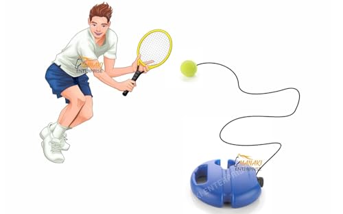 MANAKI ENTERPRISE Plastic Tennis Trainer Rebound Ball,Solo Training Equipment For Self-Pracitce,Portable Tool,Tennis Rebounder Kit (No Bat & Racket Included, Portable, Solo Practice Ball 1 Pcs, green) 3 319gOu64nNL