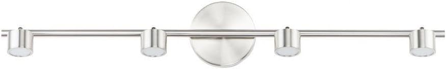 ET2 Taylor-28W 4 LED Fixed Rail Track Light-5 Inches Wide by 5.75 inches high-Satin Nickel Finish