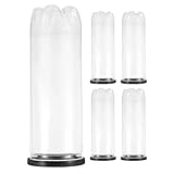 Yardwe 5pcs Tennis Ball Tube Tennis Cylinder Plastic Container with Lid Portable Tennis Ball Holder for Pickleball Ball Baseball Storage