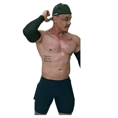 Genérico Manguito de Compressão Esportiva com Proteção UV50, Par Unissex para Corrida, Ciclismo, Vôl