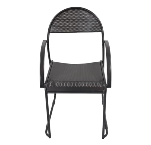 Image of Da URBAN 1 Seater Metal Chair with Arm Chair (Black)