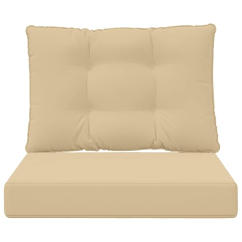 Coussin de canapé d'extérieur beige résistant aux taches et stable