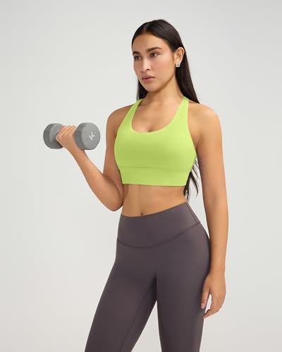 Image of Ama Larsi High Impact Strappy Sports Bra for Women | Padded Crisscross Back Supportive Running Yoga Workout Gym