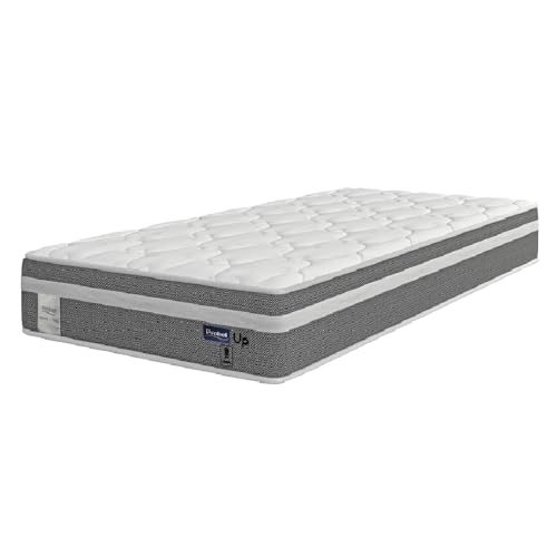 Colchão Solteiro Molas Ensacadas Euro In Up 88x188x26cm Cinza/Branco Probel