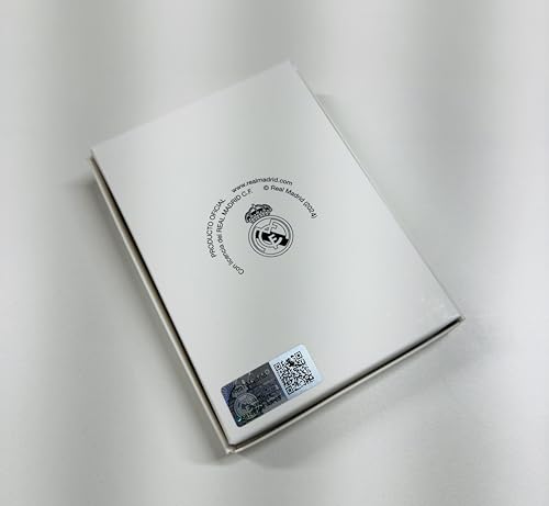LUGUPELL Cartera Oficial del Real Madrid - Piel 100% Legítima con Protección RFID, Diseño Exclusivo con diseño RM. Regalo para Hombre. (PEQUEÑA con Monedero Negro)