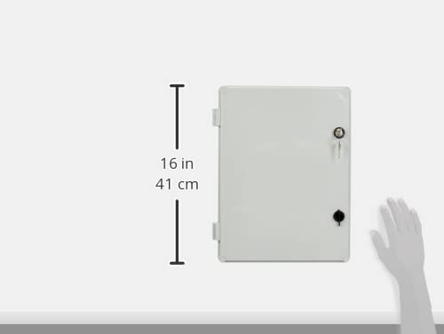 ELEKTRO-PLAST Schaltschrank mit Schloss UNI-1 Verteilerschrank 400x300x160 mm Industriegehäuse Leergehäuse Schaltkasten 43.1 IP65 5719, Grau
