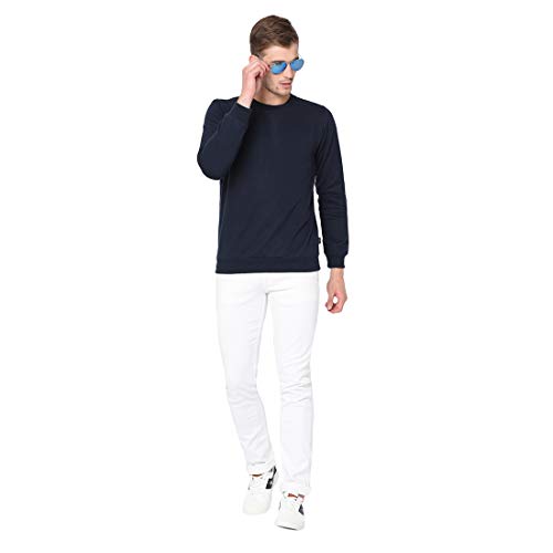 Image of Rigo Fleece Printed Round Neck Sweatshirt for Men | Full Sleeves Sweatshirt for Men | Casual Wear & Stylish Sweatshirts for Men
