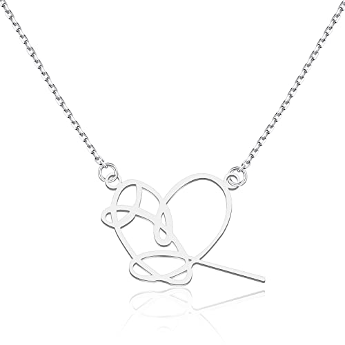 SEIRAA Korean Group Heart Signature Necklace Music Singer Jewelry Gifts For Music Fans (Heart...