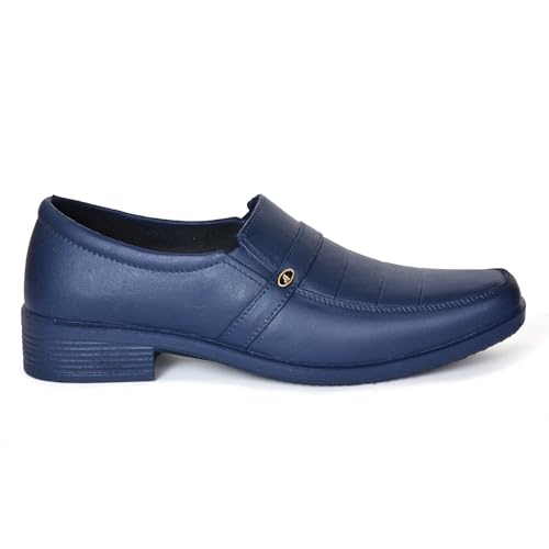 Image of AJANTA Men's Slip-on PVC Formal Shoes | Water Proof & Rain Shoes| Anti Skid Outsole for Firm Grip | Lightweight & Comfortable Loafer for Office & Party