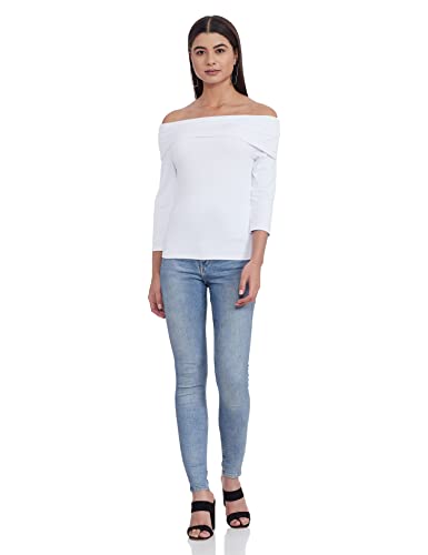 Image of United Colors of Benetton Women's Solid Regular Fit T-Shirt