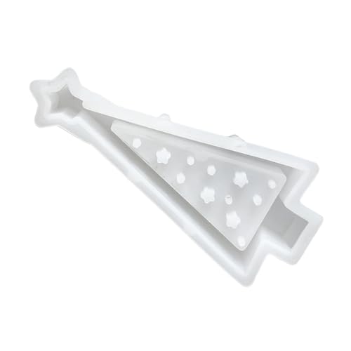 Molde de marco hecho a mano con forma de árbol de Navidad de silicona resistente para manualidades de resina epoxi, portátil, para decoración del hogar y eventos, adorno de Navidad