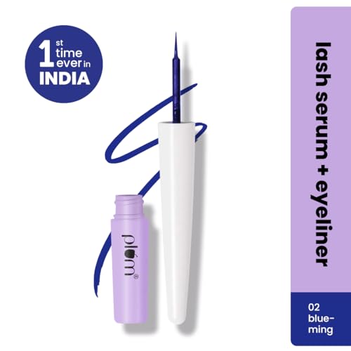 Image of Plum Lash Serum Eyeliner | Clinically Proven To Boost Lash Growth | Intensely Pigmented | Matte Finish | Smudge-Proof | 02 Blue-ming