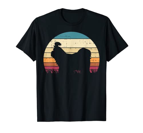 Shih Tzu Silhouette Sunset Retro Pet Dog Lover Owner Gift T-Shirt