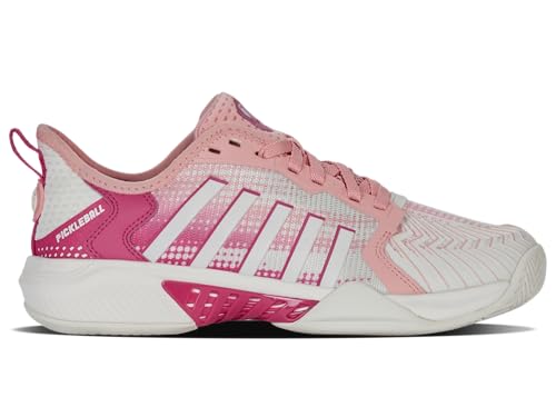 K-Swiss Women's Pickleball Supreme Shoe, Cloud Dancer/Raspberry Sorbet, 7 M