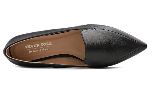 Image of FEVERSOLE Women's Loafer Flat Pointed Fashion Slip On Comfort Driving Office Shoes